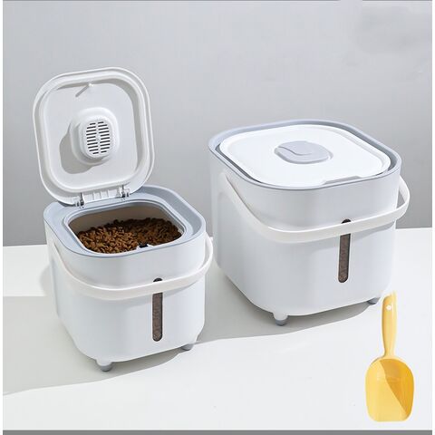 Boîte de Rangement pour Nourriture pour Animaux de Compagnie Très Grande Capacité Portable Résistante à l'Humidité