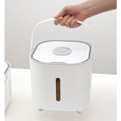 Boîte de Rangement pour Nourriture pour Animaux de Compagnie Très Grande Capacité Portable Résistante à l'Humidité