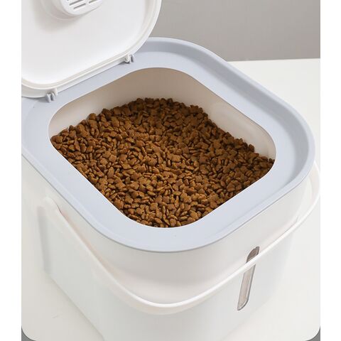 Boîte de Rangement pour Nourriture pour Animaux de Compagnie Très Grande Capacité Portable Résistante à l'Humidité