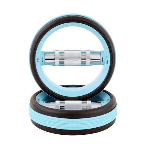 Mancuernas de 5 lb recubiertas de goma para yoga, ideales para ejercicios y estiramientos