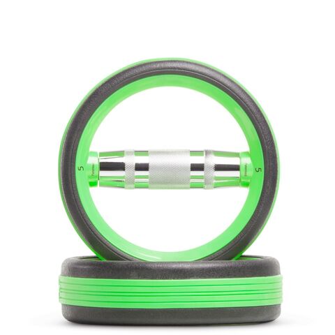 Mancuernas de 5 lb recubiertas de goma para yoga, ideales para ejercicios y estiramientos