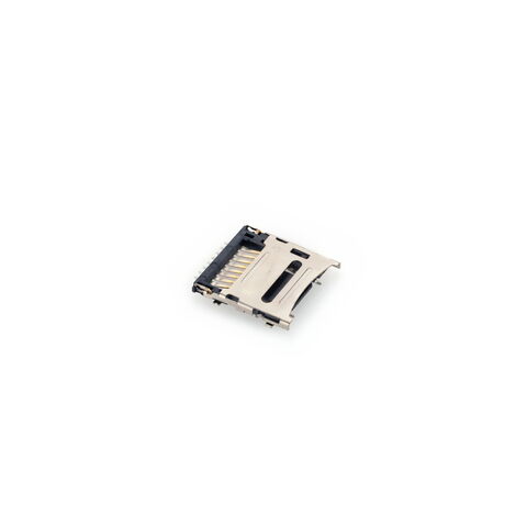 موصّل بطاقة Micro SD بمقاس 1.20 مم مع مفصلة مرتكزة. موصّلات بطاقات الذاكرة للألعاب والفيديو
