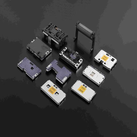 موصّل بطاقة Micro SD بمقاس 1.20 مم مع مفصلة مرتكزة. موصّلات بطاقات الذاكرة للألعاب والفيديو