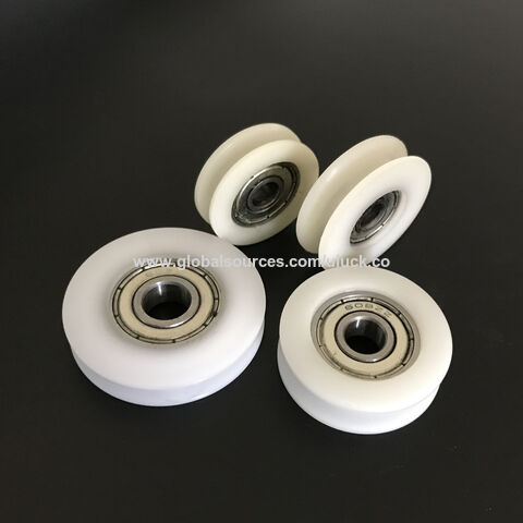 Roulement de poulie pour fenêtre de porte coulissante personnalisé 608ZZ 626ZZ 625ZZ, poulie en plastique à gorge en U revêtue de nylon