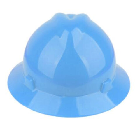Casque de sécurité de chantier populaire en PE avec bord complet