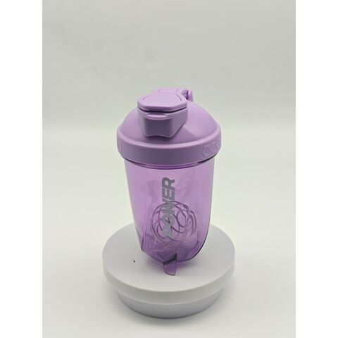 Botella mezcladora de proteínas para entrenamiento y viaje de 400 ml con bola mezcladora de metal, botellas de agua deportivas