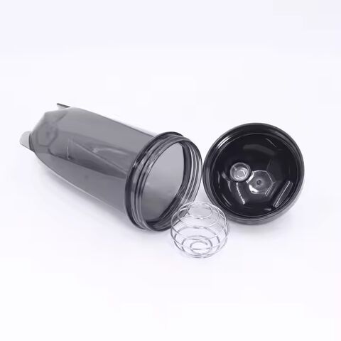 Botella mezcladora de proteínas para entrenamiento y viaje de 400 ml con bola mezcladora de metal, botellas de agua deportivas