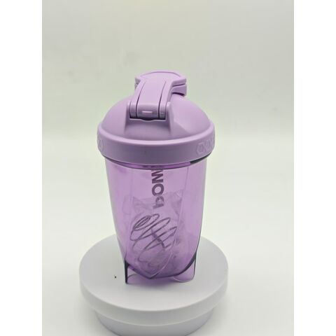 Botella mezcladora de proteínas para entrenamiento y viaje de 400 ml con bola mezcladora de metal, botellas de agua deportivas