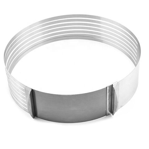 Cortador de Pastel Ajustable de 7 Capas - Acero Inoxidable, 23 a 30 cm para Dividir Tartas