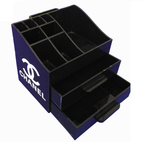 Factory Made Customized Size Lucite Acrylic Makeup Organizer With Drawer