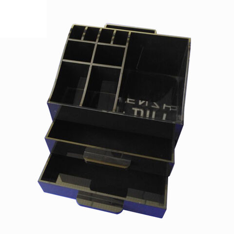 Factory Made Customized Size Lucite Acrylic Makeup Organizer With Drawer