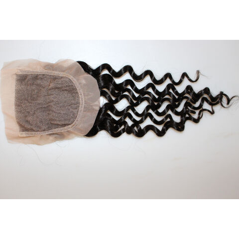 Venta al por mayor de cabello humano brasileño 4x4 5x5 con encaje frontal de seda y ondas de agua con pelo de bebé