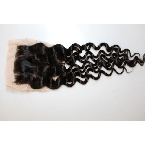Venta al por mayor de cabello humano brasileño 4x4 5x5 con encaje frontal de seda y ondas de agua con pelo de bebé