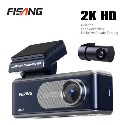 Dual-Dashcam 2K + 1080P kabellos mit zwei Objektiven vorne und hinten für Autos und LKWs, Super-Nachtsicht, universelle App-Steuerung
