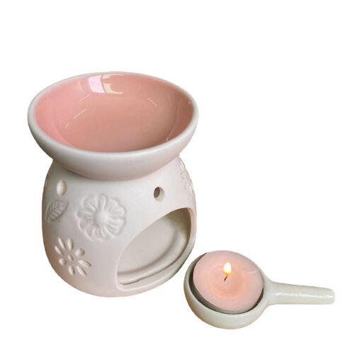 Quemador de cerámica para aromaterapia, quemador de esencias, quemador de aceites esenciales, quemador de velas