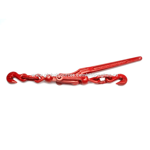 Tendeur à Levier Forgé, Type US 5/8", Peinture Rouge, pour Arrimage de Charges