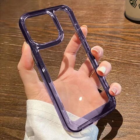 Funda rígida transparente para teléfono Apple, accesorios de protección contra golpes