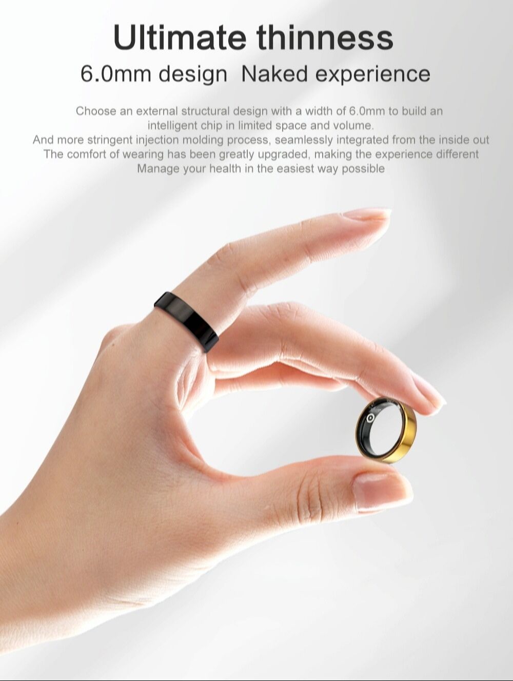 Bluetooth Smart Rings Wholesale Sr08 Waterproof Smart Ring Heart Rate Blood Oxygen Exercise ...