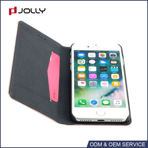Étui portefeuille en cuir Premium avec RFID et design tendance pour iPhone 8