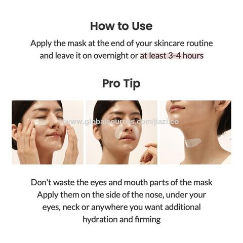 BIO Máscara Facial Profunda de Bio-Colágeno, Máscara Hidratante Noturna em Hidrogel, Minimização de Poros, Melhora da Elasticidade, 34g x4 unidades