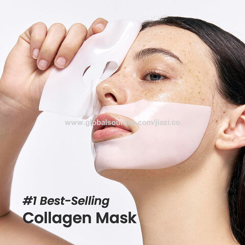 BIO Máscara Facial Profunda de Bio-Colágeno, Máscara Hidratante Noturna em Hidrogel, Minimização de Poros, Melhora da Elasticidade, 34g x4 unidades