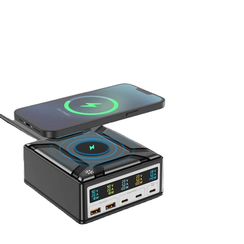 Compact USB Charger Station: Fast Multi-Port Charging for All Your Devices - Efficient, Sleek Design for Home or Office Use!