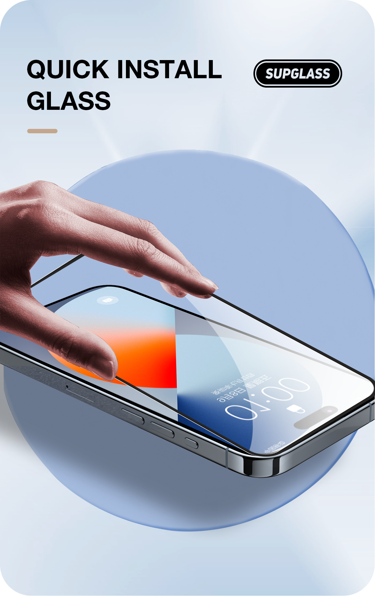thumbnail image 2 of Tempered Glass Screen Protector For LG Velvet – Full Cover Gorilla Glass 2 of 5
