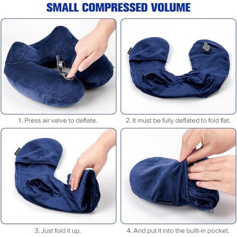 Compre Almohada De Viaje Inflable Para Dormir En Avión, Almohada