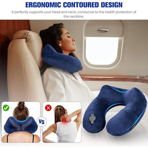 Hinchable Almohadilla Cervical De Viaje Compre Almohada De Viaje