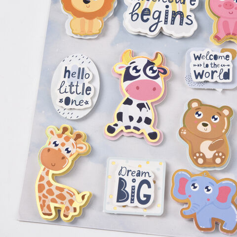 Stiker 3D pola pernikahan mewah, stiker kertas 3D desain khusus untuk kartu undangan pernikahan dan pesta pernikahan