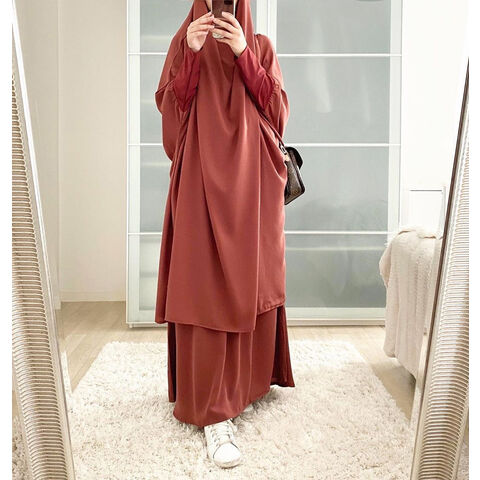 Abaya Femme Musulmane - Robe Prière Une Pièce - Velours - Taille Unique