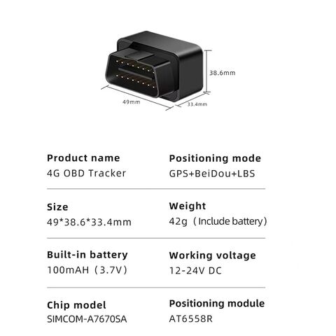 Dispositivo OBD2 QH302R 2G 4G para diagnóstico del comportamiento de conducción de automóviles, rastreador GPS con lectura de datos vía GSM/GPRS
