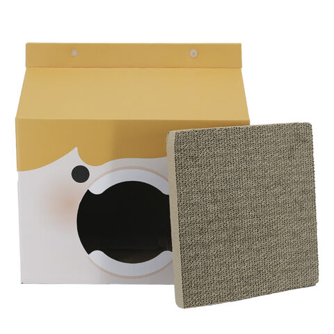 Boîtes d'emballage en carton ondulé à impression personnalisée pour fournitures pour animaux de compagnie, maisons pour chats