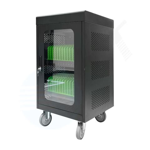Armário de Carregamento Seguro Multidispositivo com Armazenamento com Fechadura - Organize e Carregue Laptops, Tablets e Telefones Simultaneamente