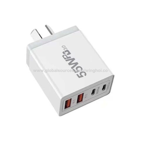 شواحن USB متعددة المنافذ 55 واط، محول طاقة USB OEM، سعر جيد، شاحن سريع 4 منافذ، شواحن سفر بالجملة، شواحن حائط