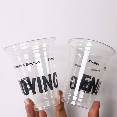 Vasos de plástico con logo personalizado, 500 ml/16 oz, para zumos y bebidas