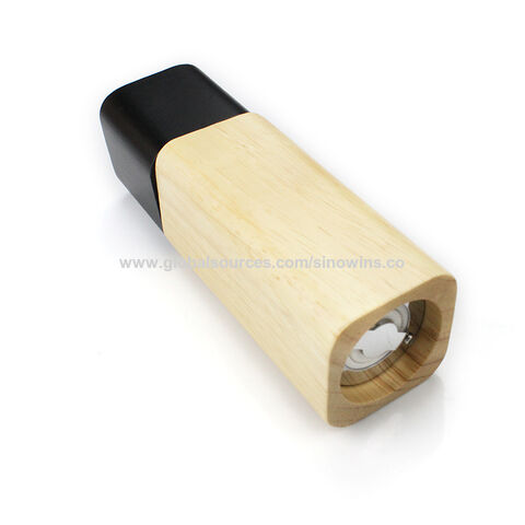 Neue Produkte Verstellbare manuelle Pfeffermühle und Salzmühle aus Holz für Küche und Gastronomie