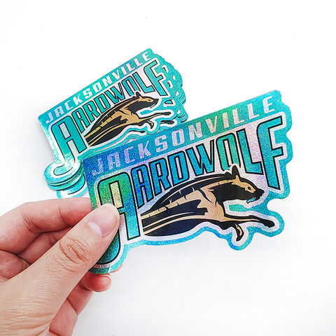 Stiker Dekorasi Kertas Vinil Pelangi Glitter Tahan Air Kustom untuk Laptop, Stiker Potong Mati