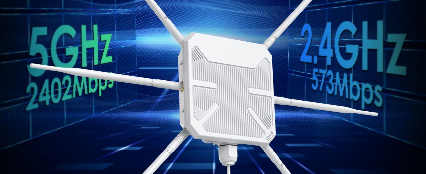 Wireless Wifi 6 Ax3000 Outdoor Access Point Dual Band Mesh Repeater ...