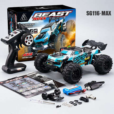 Voiture RC Brushless 1/16 SG116 MAX, Jouets de Contrôle à Distance, Véhicule 4WD Haute Vitesse 80KM/H pour Enfants et Adultes