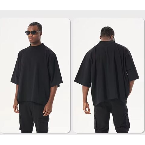 Benutzerdefiniertes Logo 100% Baumwolle French Terry Drop Shoulder Oversized Boxy T-Shirts Schwergewicht 220/240 Gramm High Street Style T-Shirt