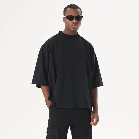 Benutzerdefiniertes Logo 100% Baumwolle French Terry Drop Shoulder Oversized Boxy T-Shirts Schwergewicht 220/240 Gramm High Street Style T-Shirt