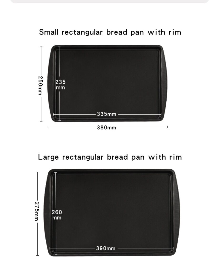 Shallow Pan Box Shallow Cake Pan Set Rectangular Carbon Steel Without Lid Non-stick ...