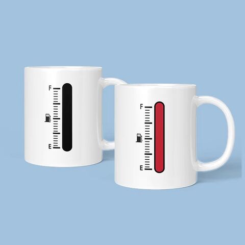 Taza de Cerámica para Café con Diseño Moderno y Sensible a la Temperatura para Consolas de Juegos - Gran Capacidad y Cambio de Color