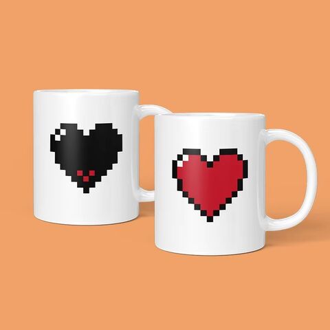 Taza de Cerámica para Café con Diseño Moderno y Sensible a la Temperatura para Consolas de Juegos - Gran Capacidad y Cambio de Color