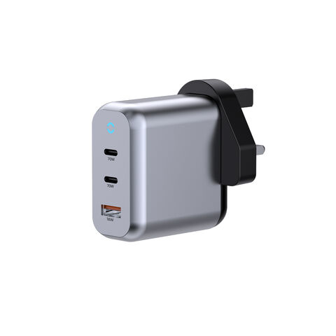 Großhandel Fabrikversorgung 3 Ports 70W QC PD GaN Schnell-Ladegerät für iPhone, Macbook, iPad, Airpod, iWatch