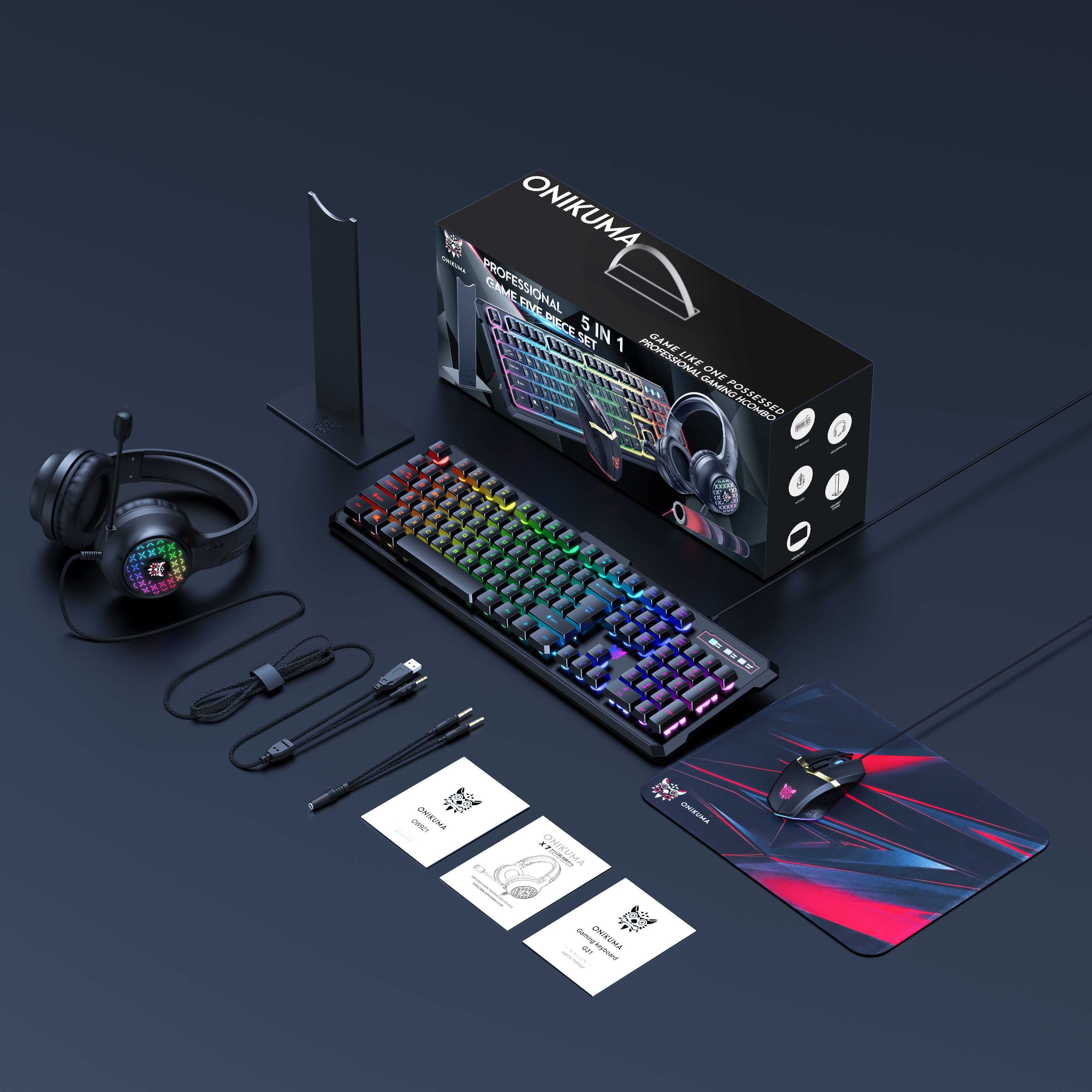 Onikuma Tz5006 Wired Gaming Combo - Mechanical Keyboard, Mouse