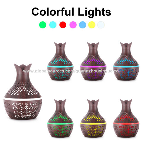 Hersteller Bunter Nachtlicht Blumen Luftbefeuchter Leiser Ätherisches Öl Diffusor USB Aufladung für Büro/Zuhause/Kinderzimmer/Arbeitszimmer/Yoga