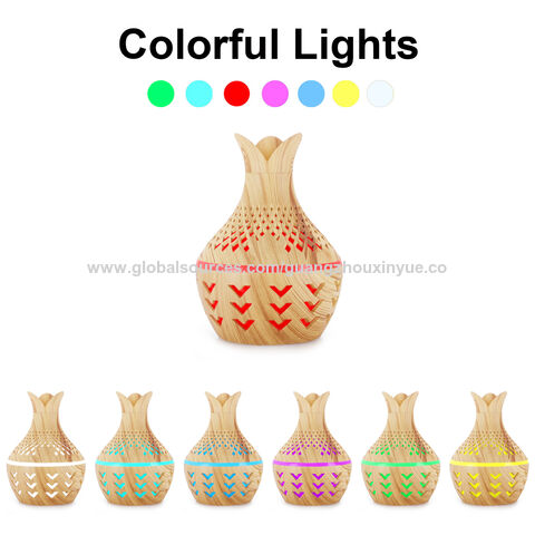 Hersteller Bunter Nachtlicht Blumen Luftbefeuchter Leiser Ätherisches Öl Diffusor USB Aufladung für Büro/Zuhause/Kinderzimmer/Arbeitszimmer/Yoga