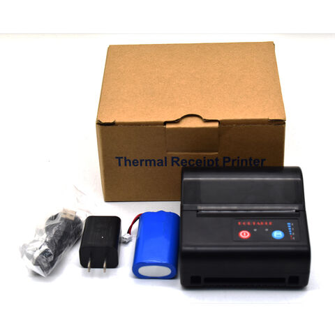 Tragbarer Mini-Quittungsdrucker mit Akku, 80-mm-Thermoetiketten-Barcodedrucker, unterstützt Mehrfachbreitendruck